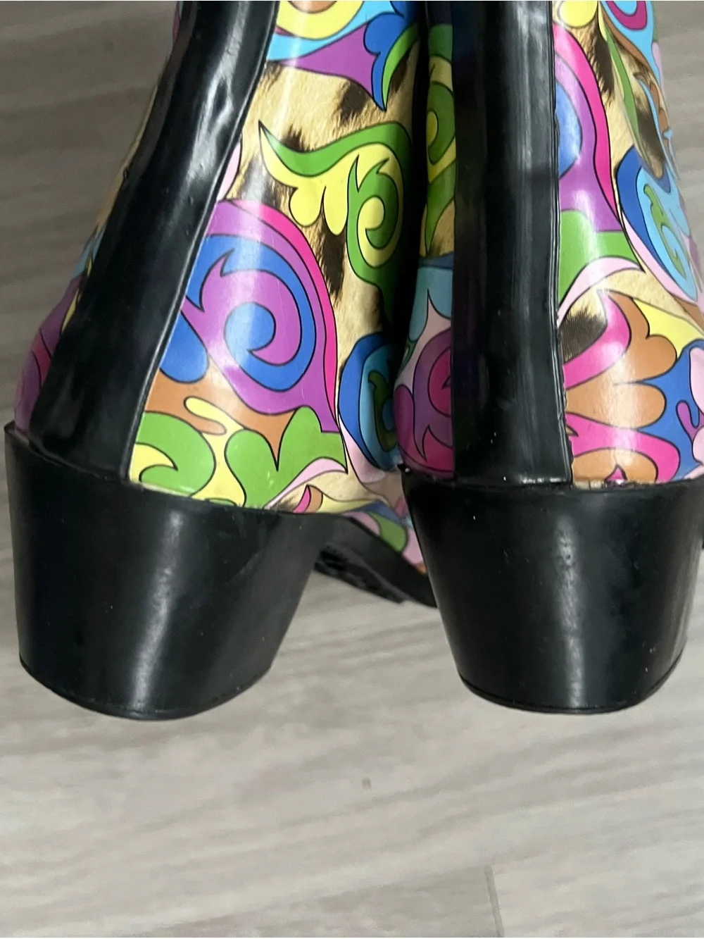 Smoky Boots Colorful Psychedelic Swirl Print Western Cowboy Boots Women’s Size 7